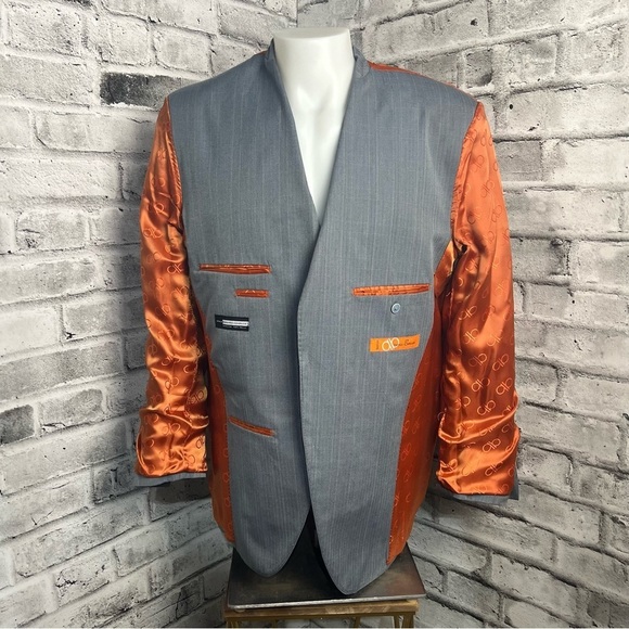 Bianco Brioni Two Button Wool Silk Blend Blazer - Picture 10 of 12